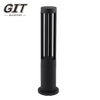 Black Cylindrical Four-sided Lawn Light