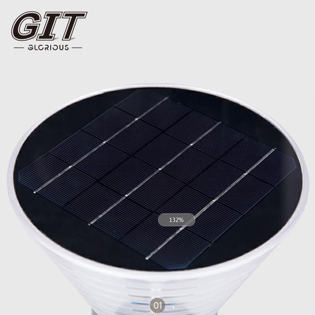 12W Black Solar Lawn Light