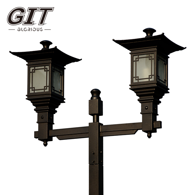 Chinese Retro Double Head Garden Light