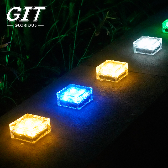 Solar Ice Brick Lawn Light