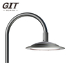 Black Modern Bent Arm Garden Light