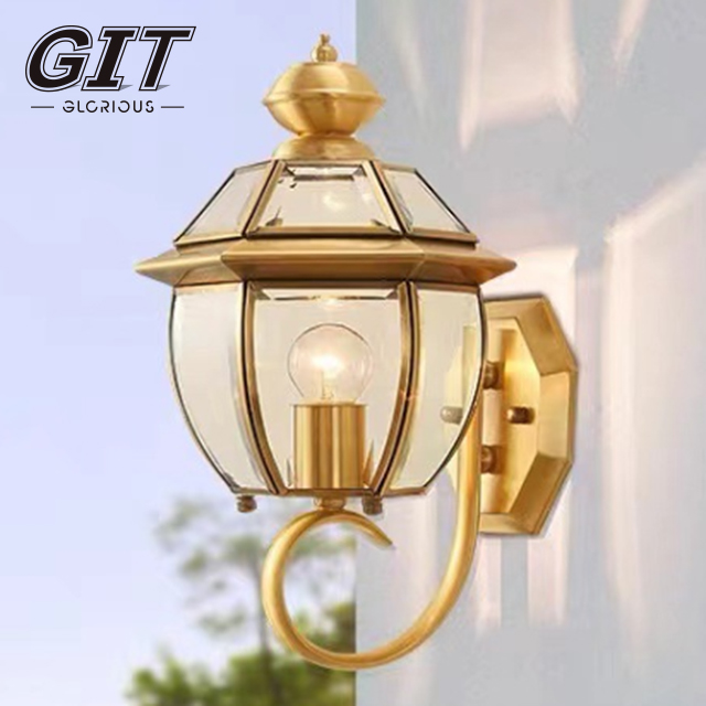 European Gold Fat Wall Light